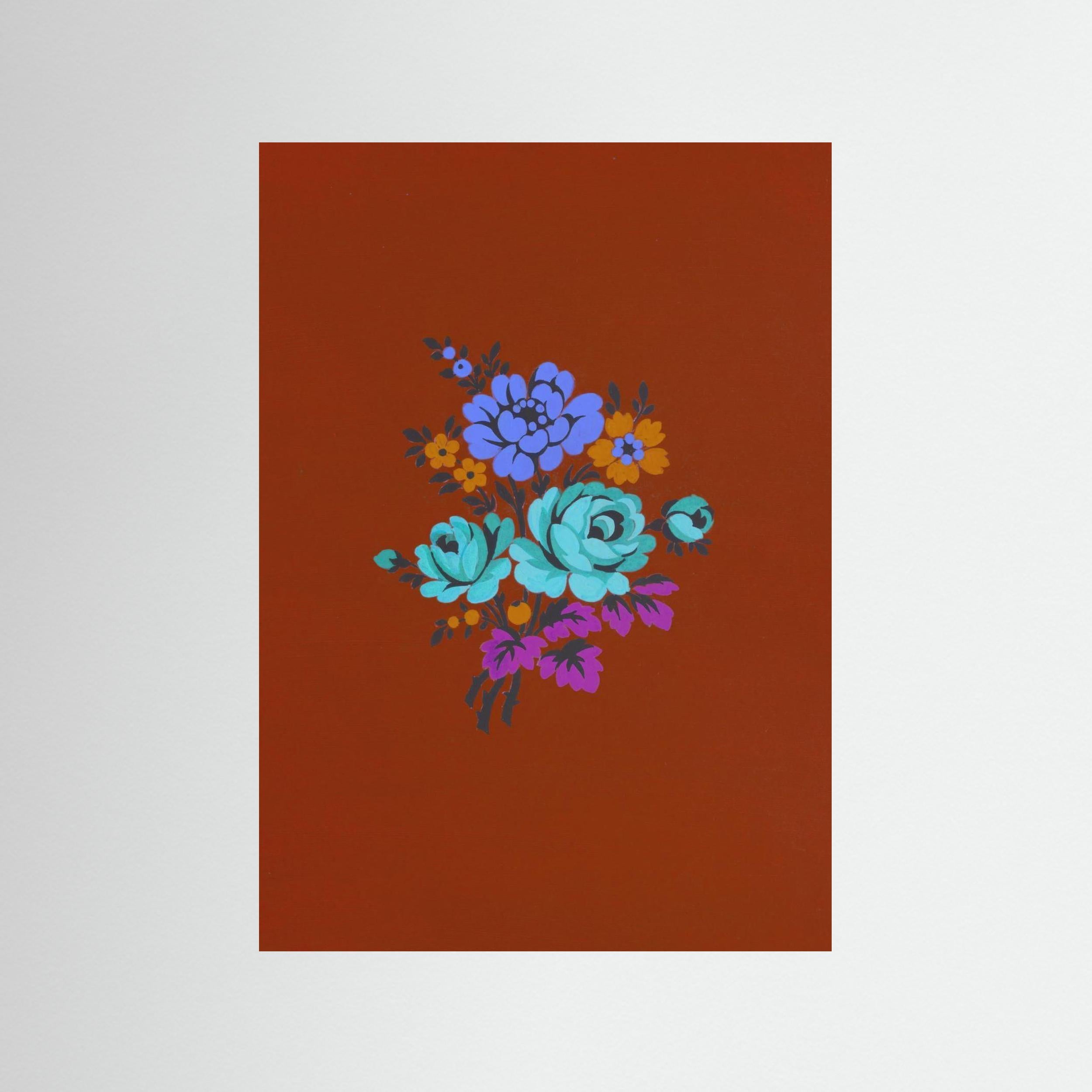 Neon Flowers — Retro floral art
