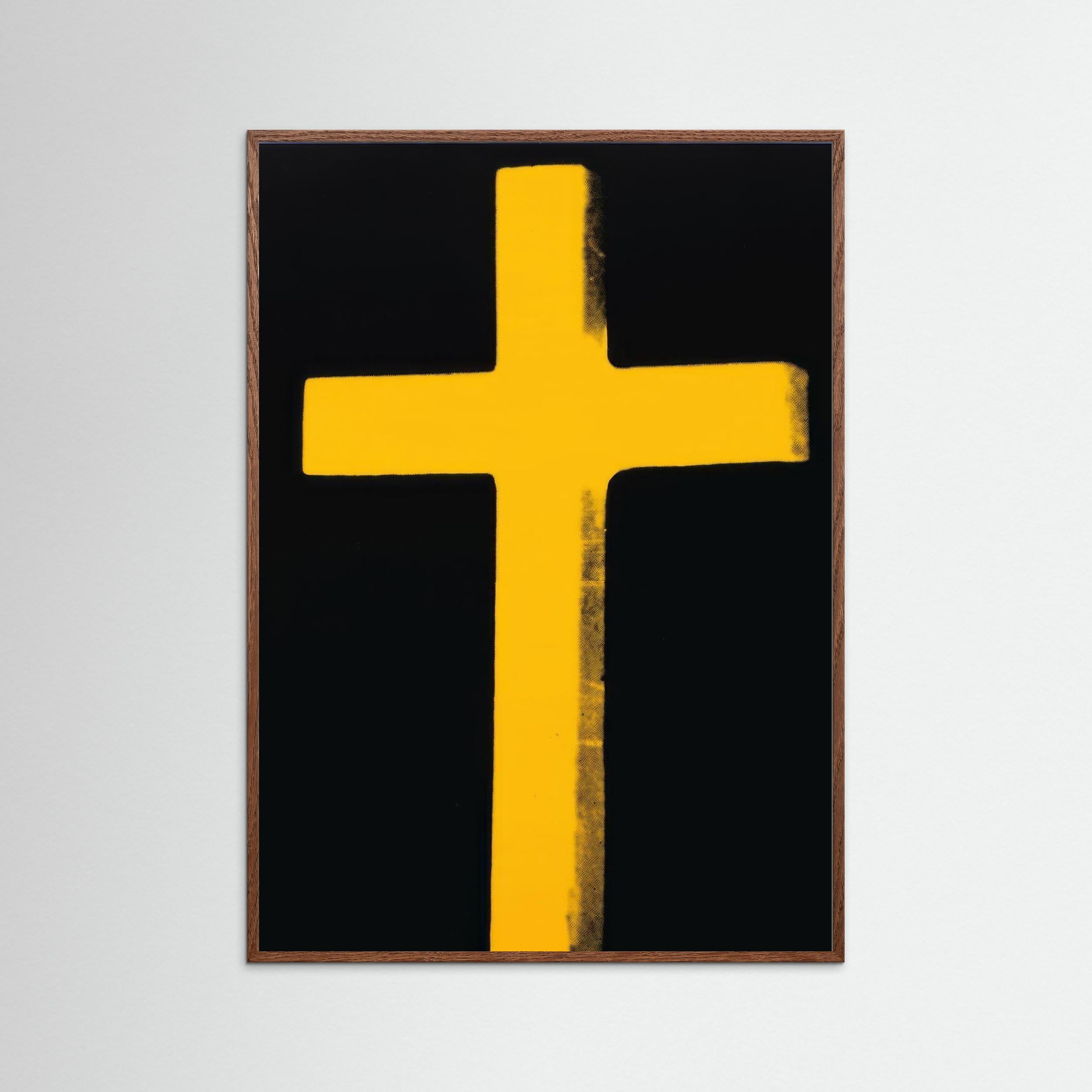 Yellow Cross — Cross wall art