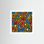 Abstract Street Art Print – Bold Graphic Pattern Poster, Urban Wall Art for Modern Interiors - Rebel Rebel