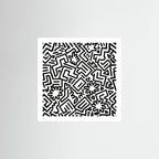 Black & White Abstract Street Art Print – Bold Graphic Urban Poster for Modern Interiors - Rebel Rebel