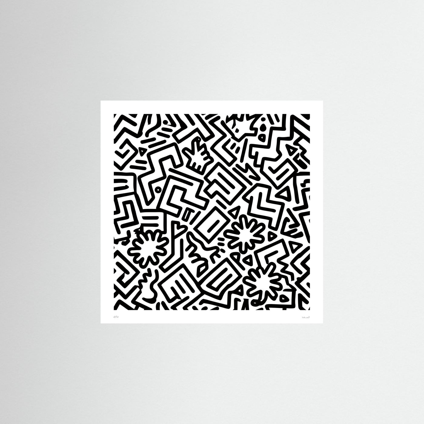 Black & White Abstract Street Art Print – Bold Graphic Urban Poster for Modern Interiors - Rebel Rebel
