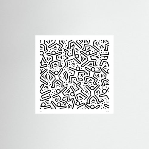 Black & White Street Art Print – Minimalist Square Graffiti Poster, Modern Urban Wall Art - Rebel Rebel