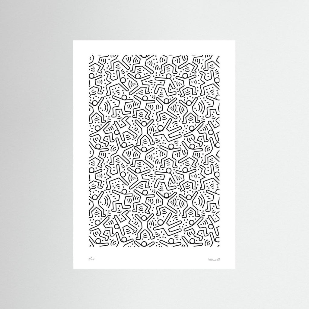 Black & White Street Art Print – Minimalist Urban Poster, Bold Graphic Wall Art - Rebel Rebel