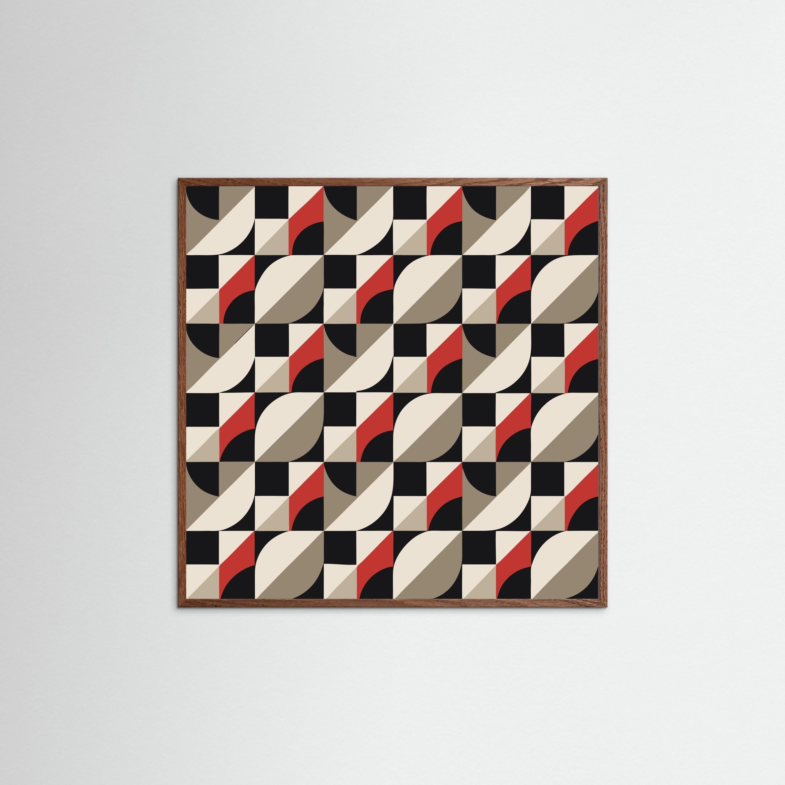 Bauhaus Spin Cycle Art — Geometric abstract Giclee Print