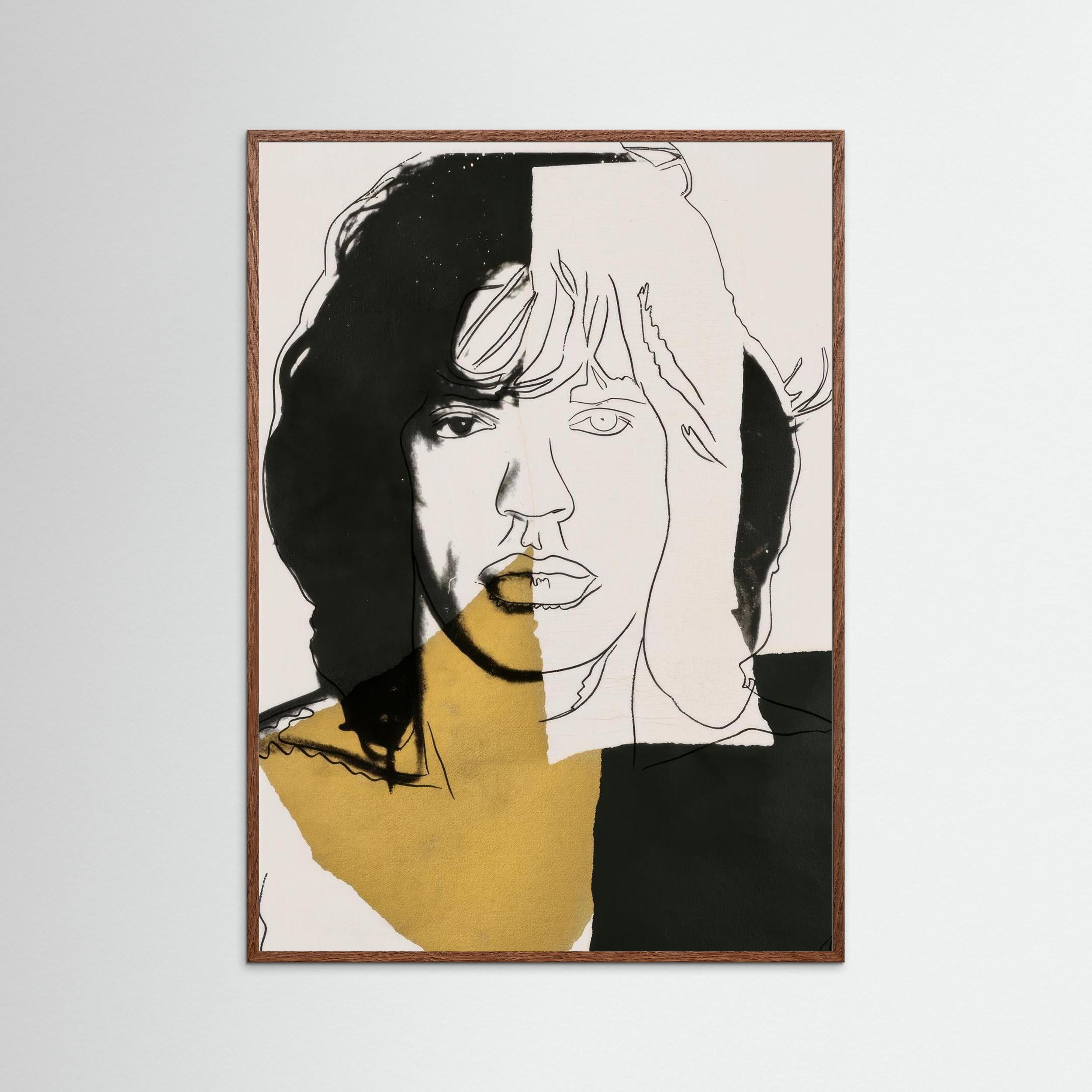 Gilt Divide — Pop art portrait print, Giclee print finish