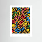 Colourful Abstract Street Art Print – Bold Graphic Urban Poster for Modern Interiors - Rebel Rebel