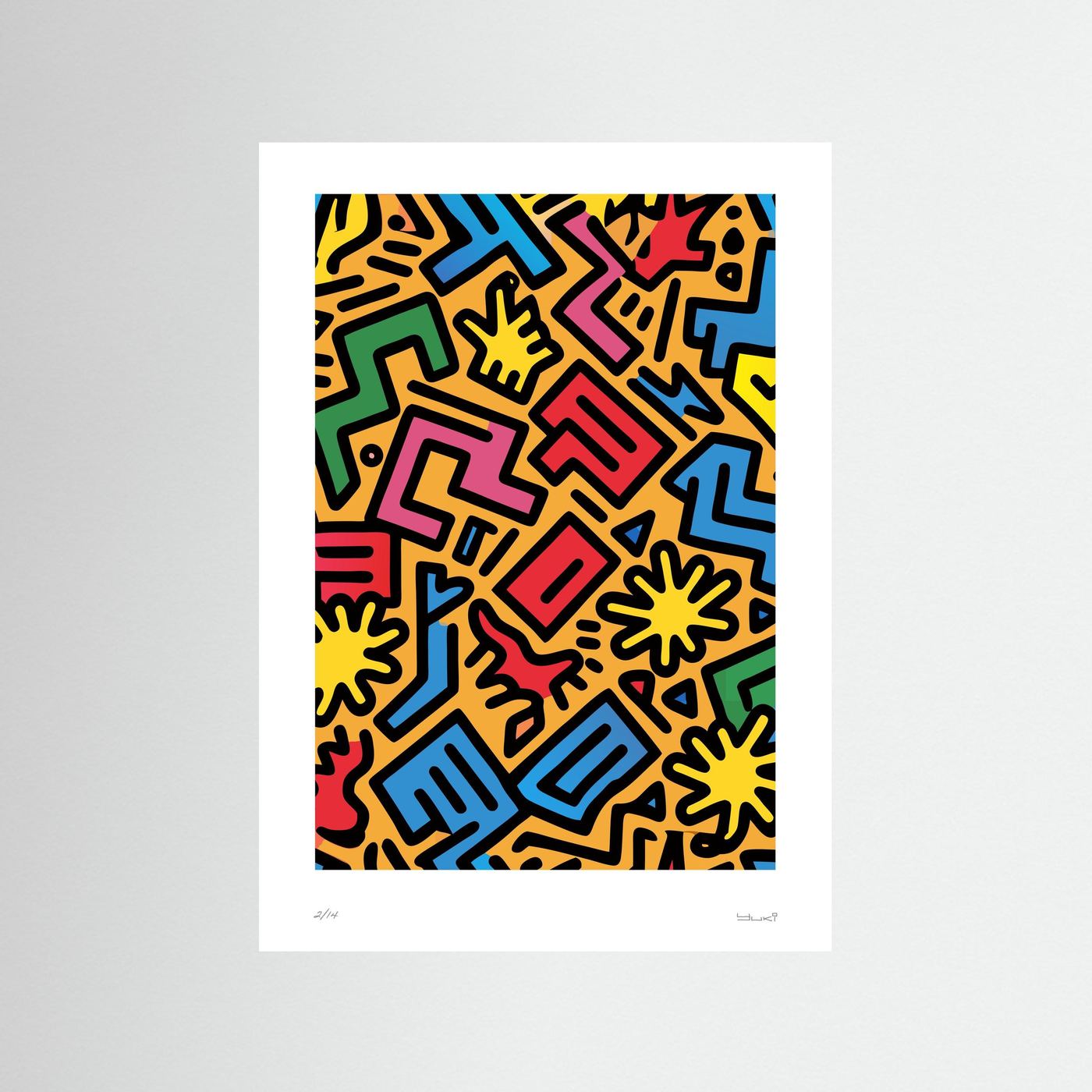 Colourful Abstract Street Art Print – Bold Graphic Urban Poster for Modern Interiors - Rebel Rebel