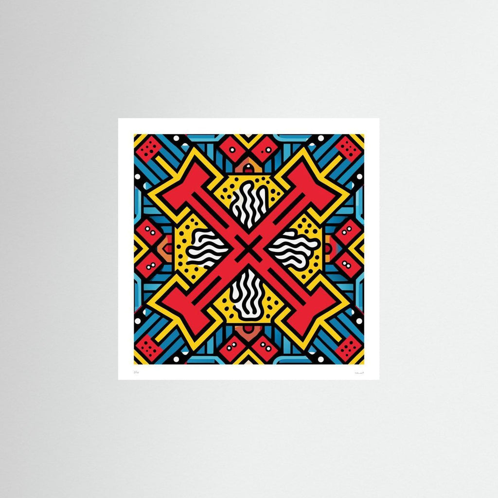Geometric Street Art Print – Bold Cross Pattern Poster, Modern Graphic Wall Art - Rebel Rebel