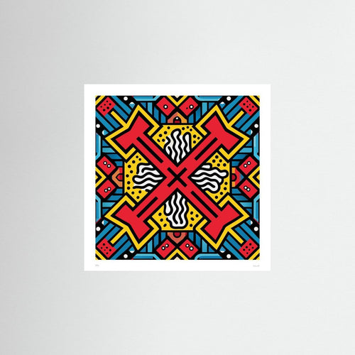 Geometric Street Art Print – Bold Cross Pattern Poster, Modern Graphic Wall Art - Rebel Rebel