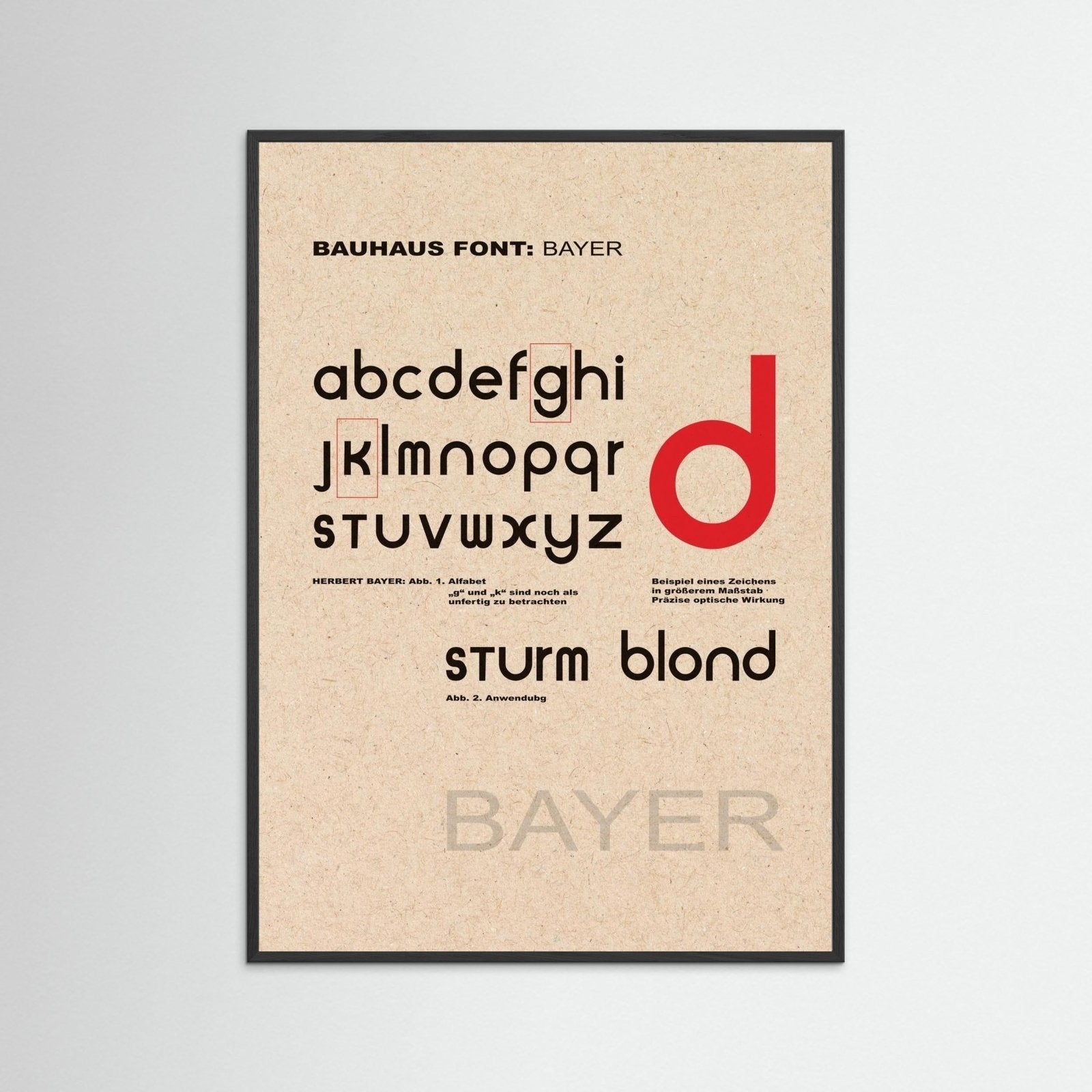 Herbert Bayer Font Portrait - Rebel Rebel