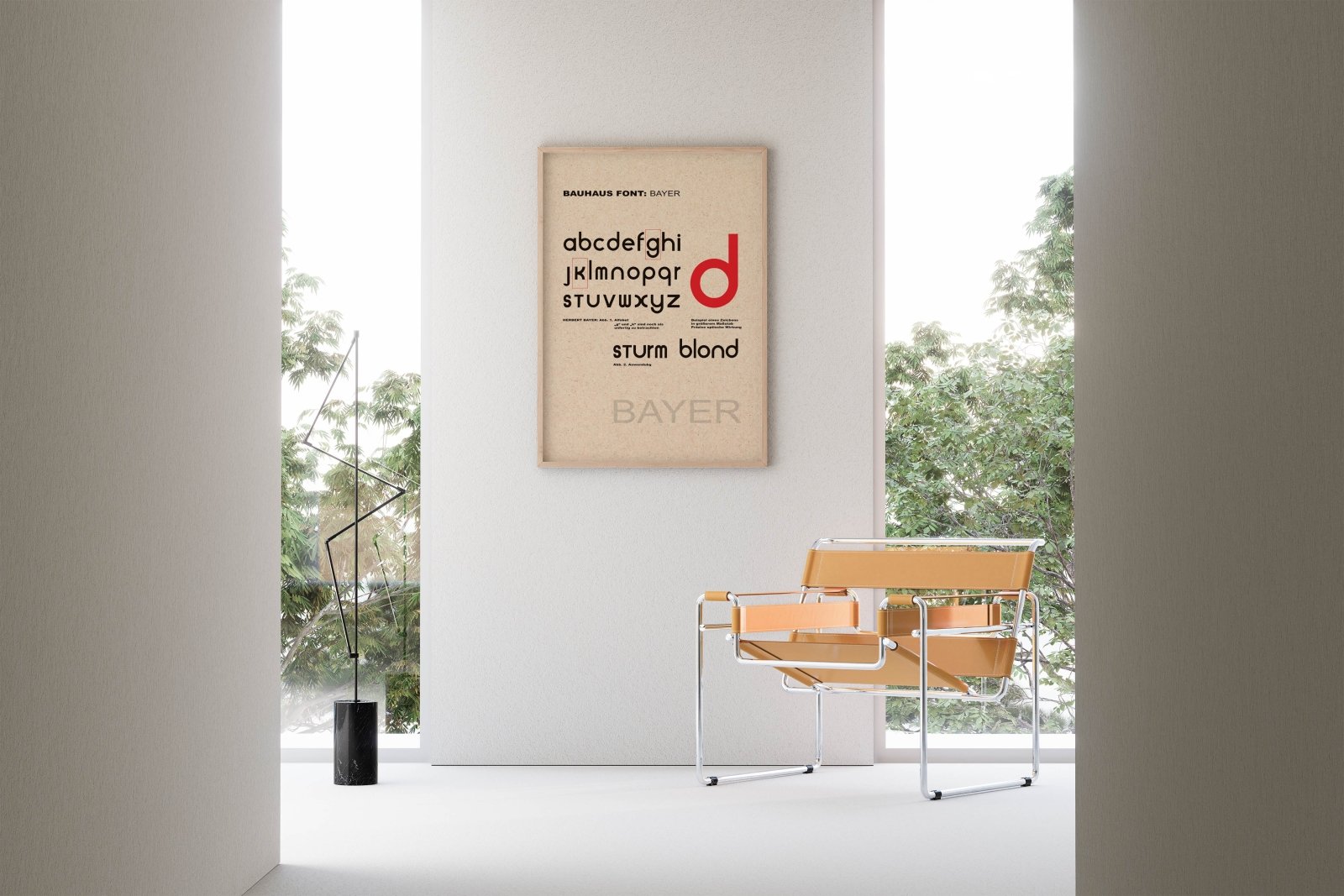 Herbert Bayer Font Portrait - Rebel Rebel