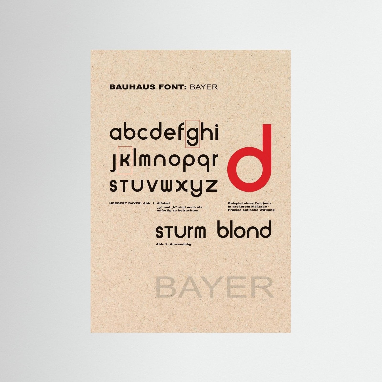 Herbert Bayer Font Portrait - Rebel Rebel