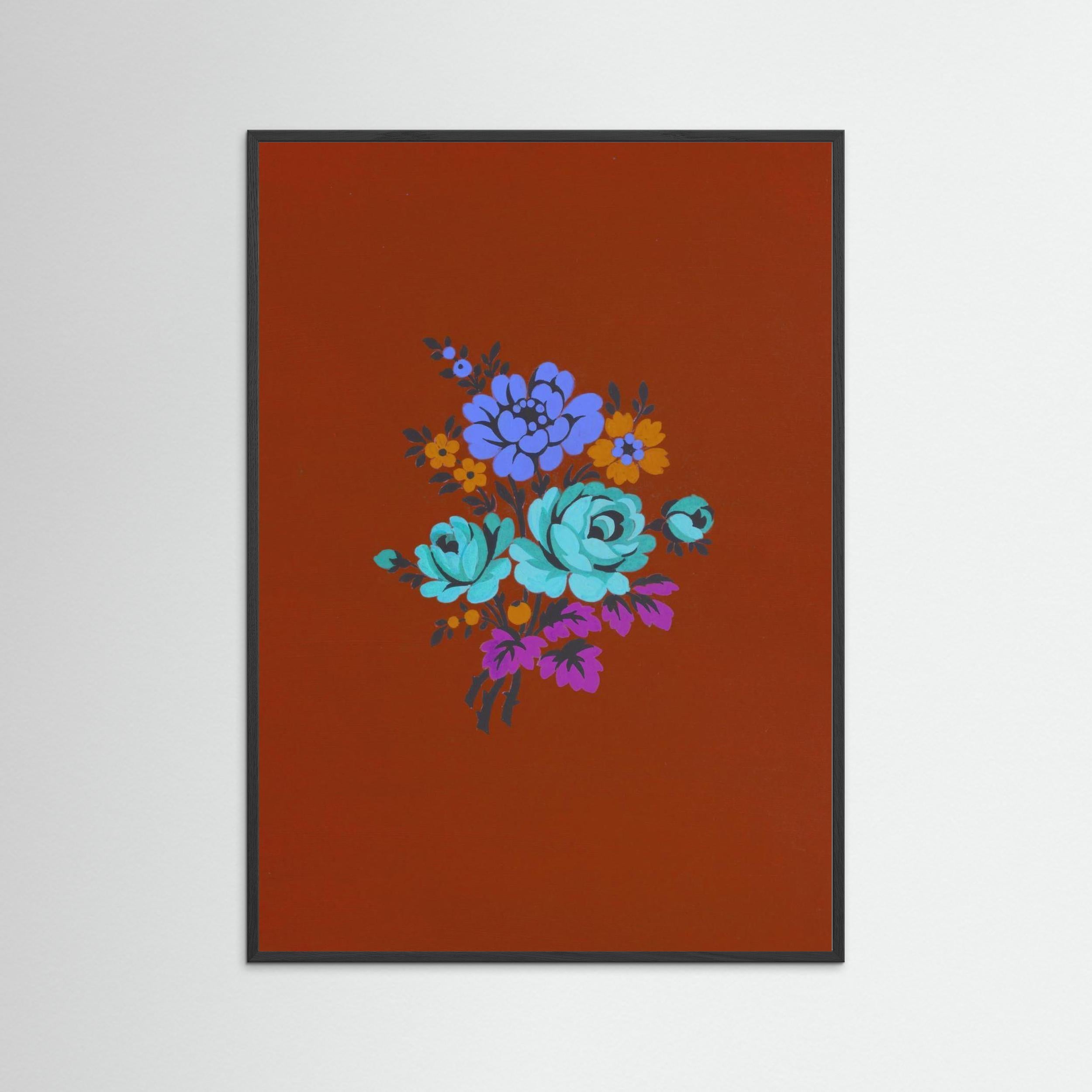 Neon Flowers — Retro floral art