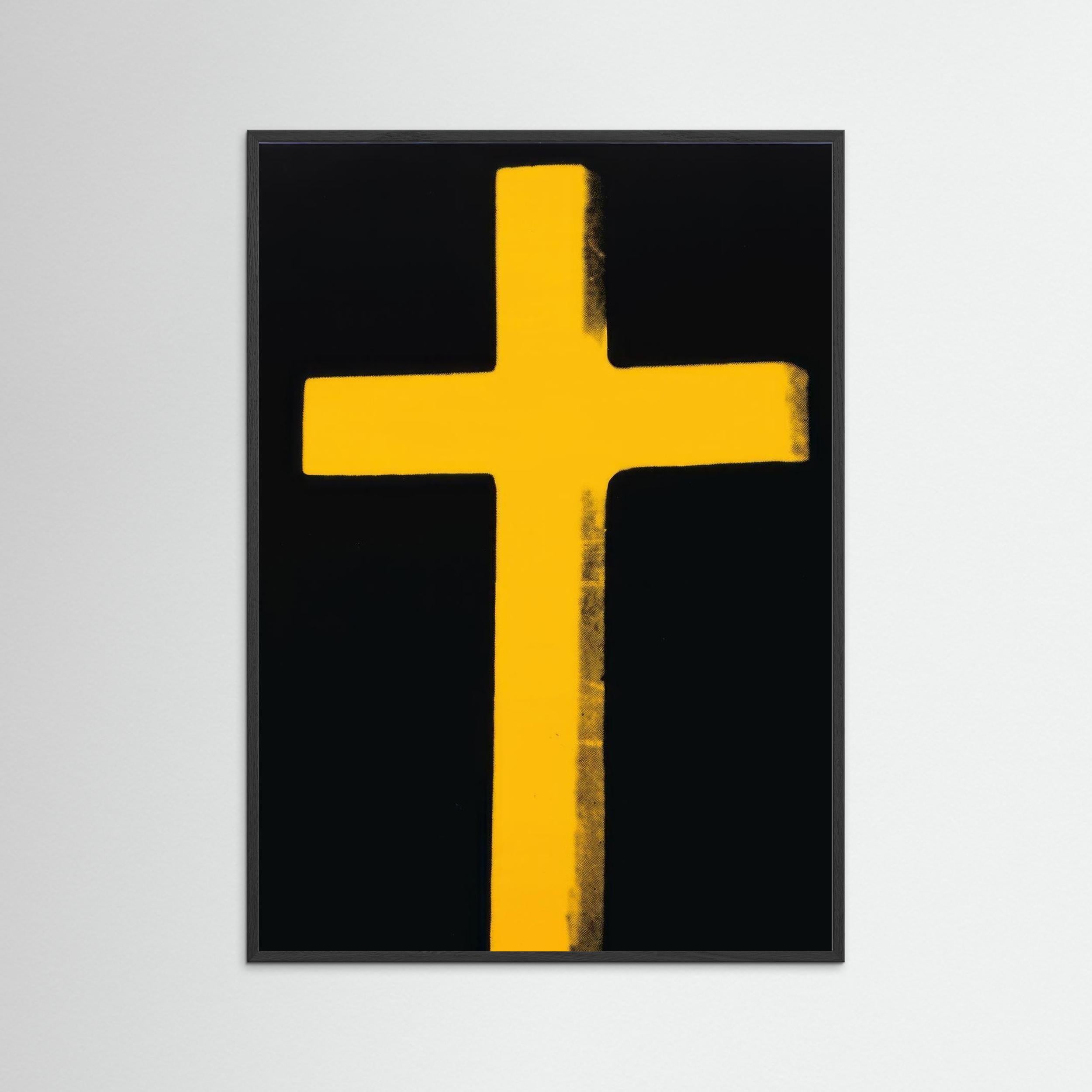 Yellow Cross — Cross wall art