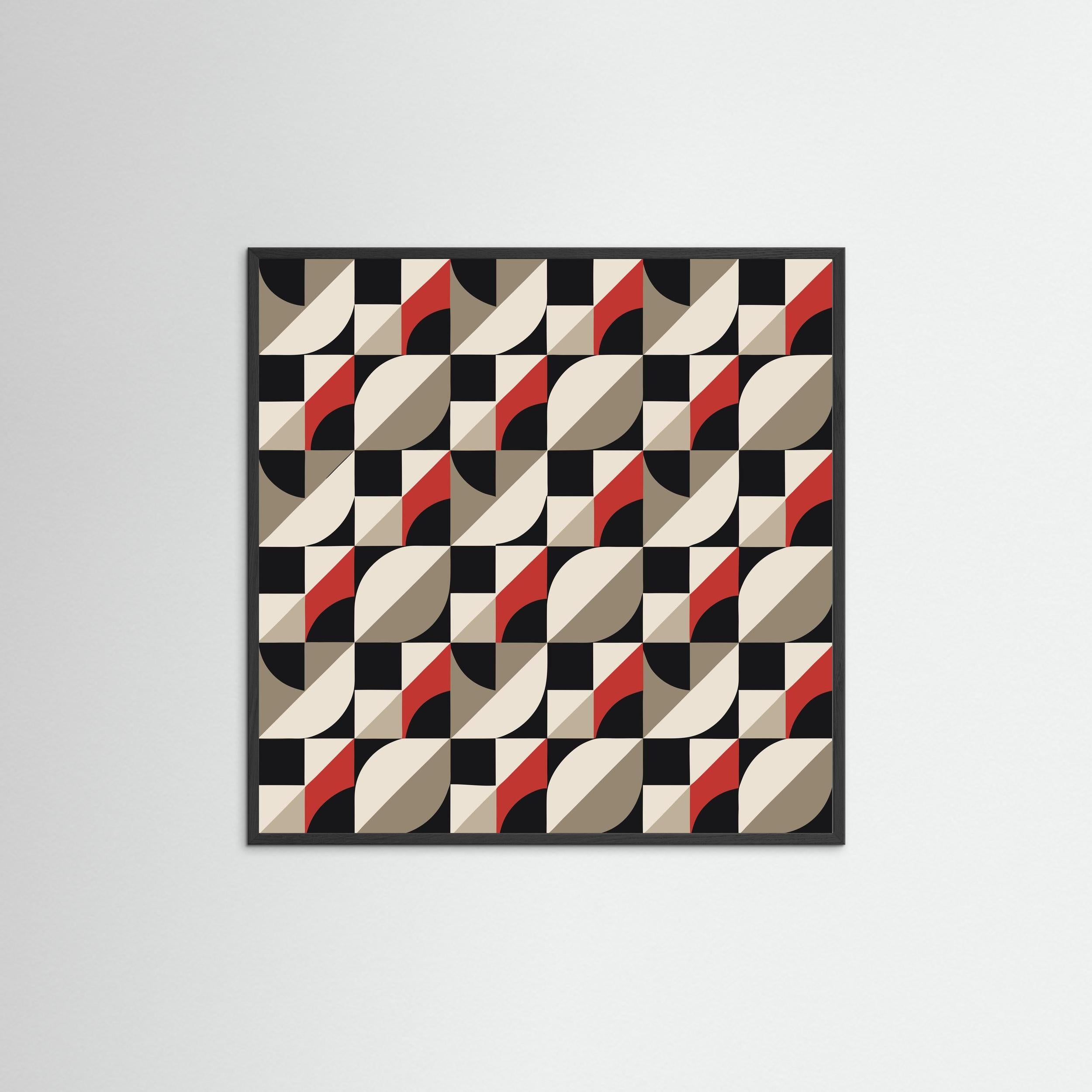 Bauhaus Spin Cycle Art — Geometric abstract Giclee Print