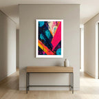 Crossed Lines – Colourful Geometric Abstract Art Print