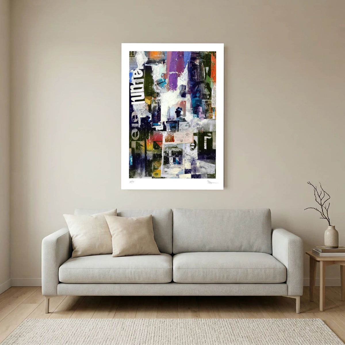 Rip Torn – Abstract Mixed Media Collage Wall Art Print
