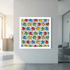 Cool Cats – Colourful Dancing Cat Pop Art Print