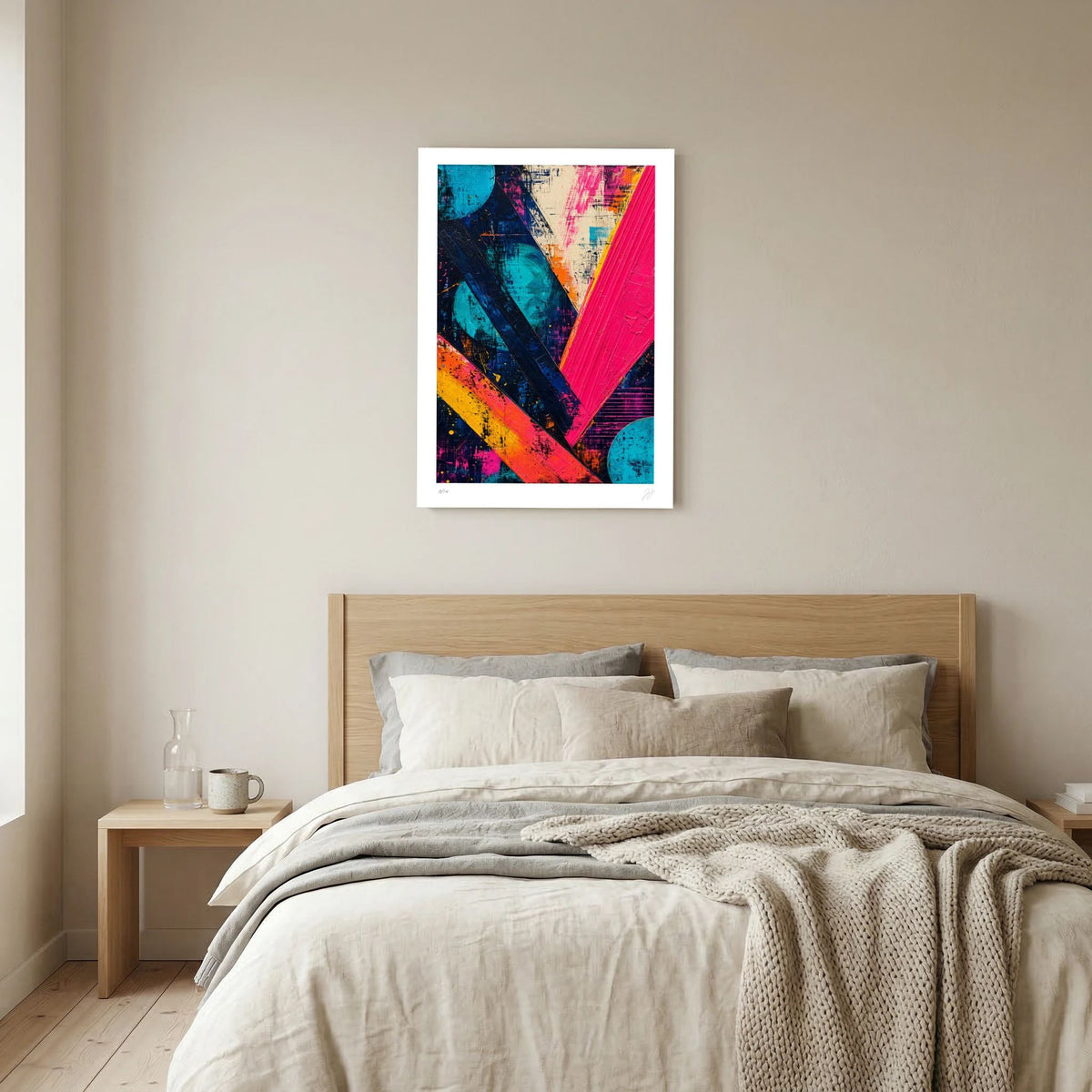 Crossed Lines – Colourful Geometric Abstract Art Print