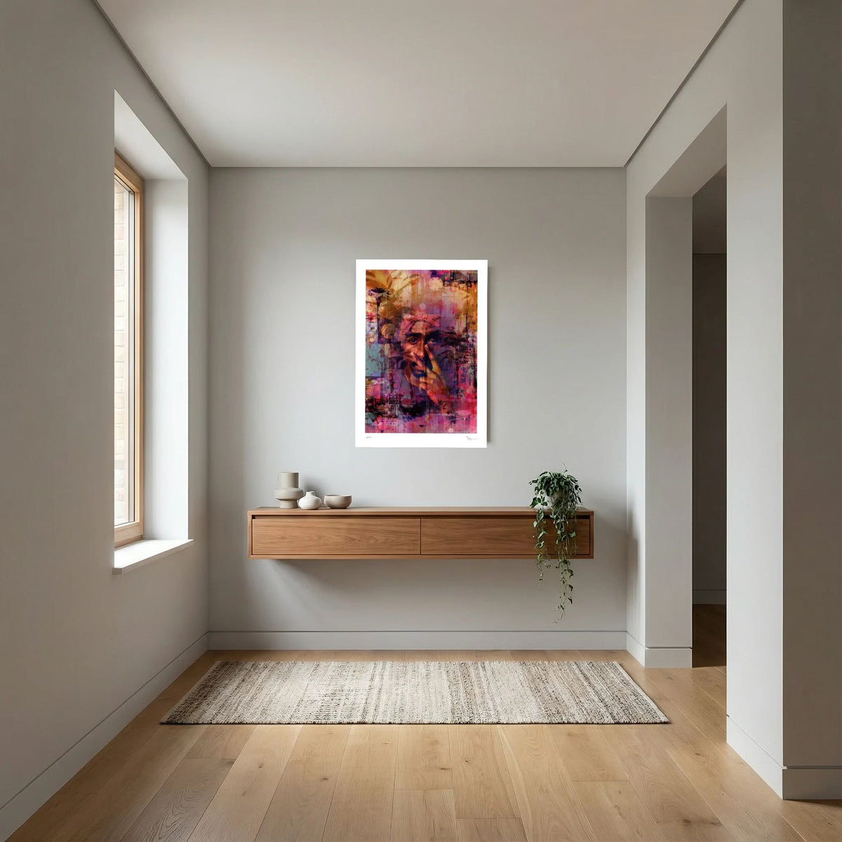 Against the Silence – Colourful Hip Hop Portrait Wall Art Print
