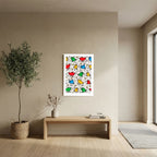 Street Energy Birds & Bees – Colourful Bird Graphic Street Art Print