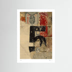 Surface Five - Urban Number Wall Art – Distressed Street Poster, Contemporary Industrial Print