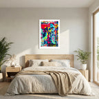 Visual Overload – Colourful Abstract Typography Collage Wall Art