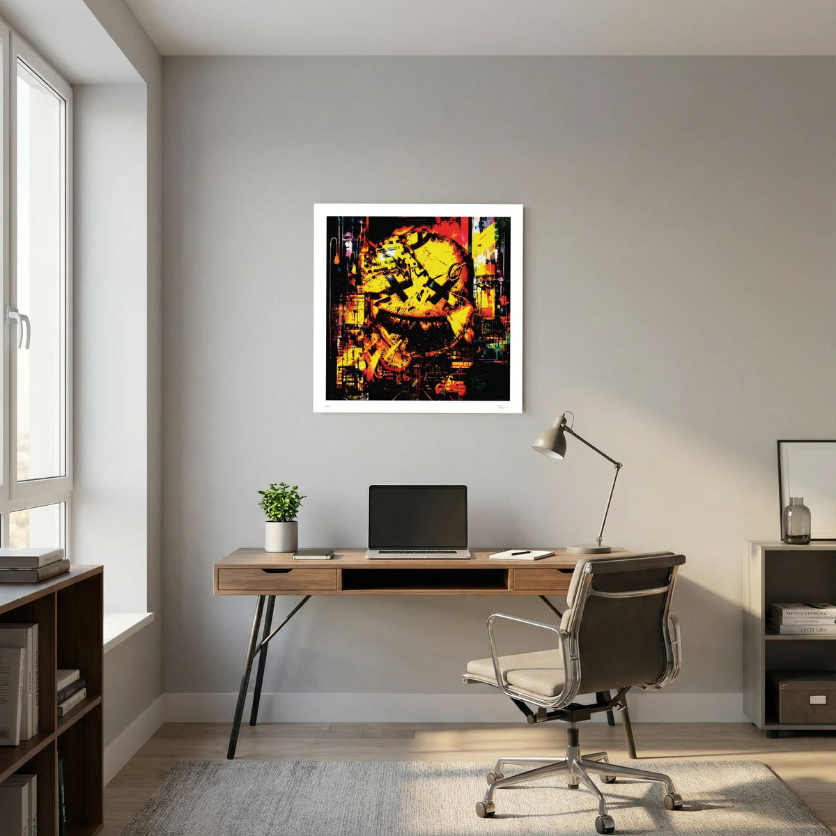 Dead Happy – Yellow Smiley Urban Pop Art Wall Print