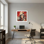 Silent Orbit – Retro Astronaut Collage Wall Art Print