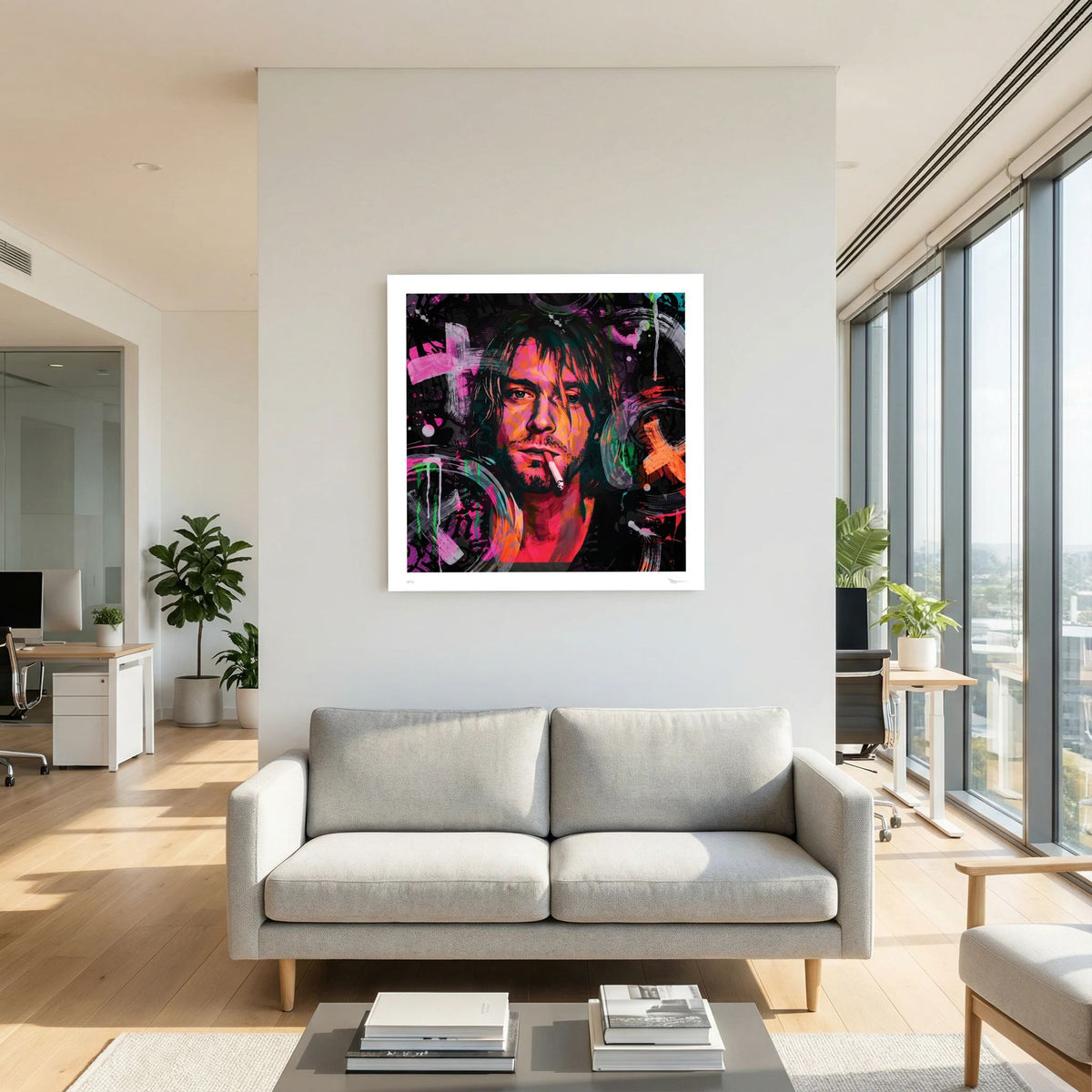 Beautiful Damage – Colourful Grunge Portrait Wall Art Print