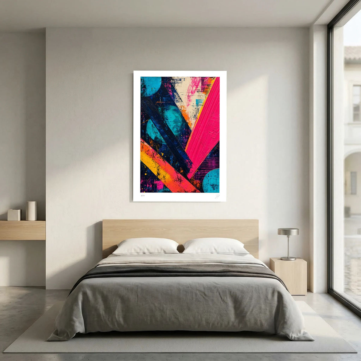 Crossed Lines – Colourful Geometric Abstract Art Print