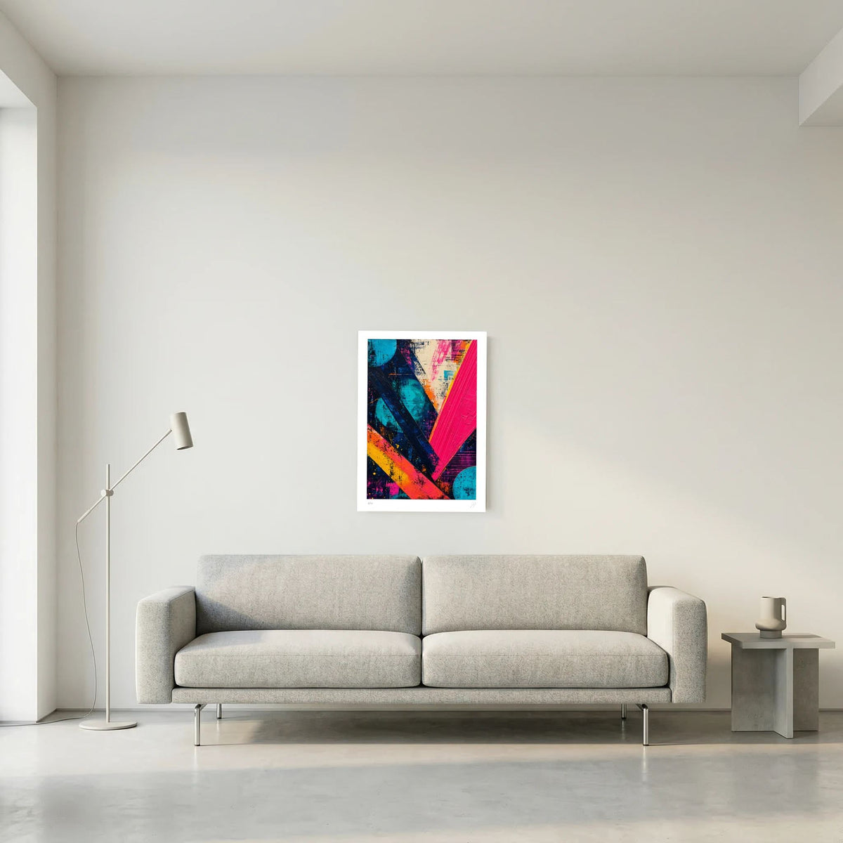 Crossed Lines – Colourful Geometric Abstract Art Print