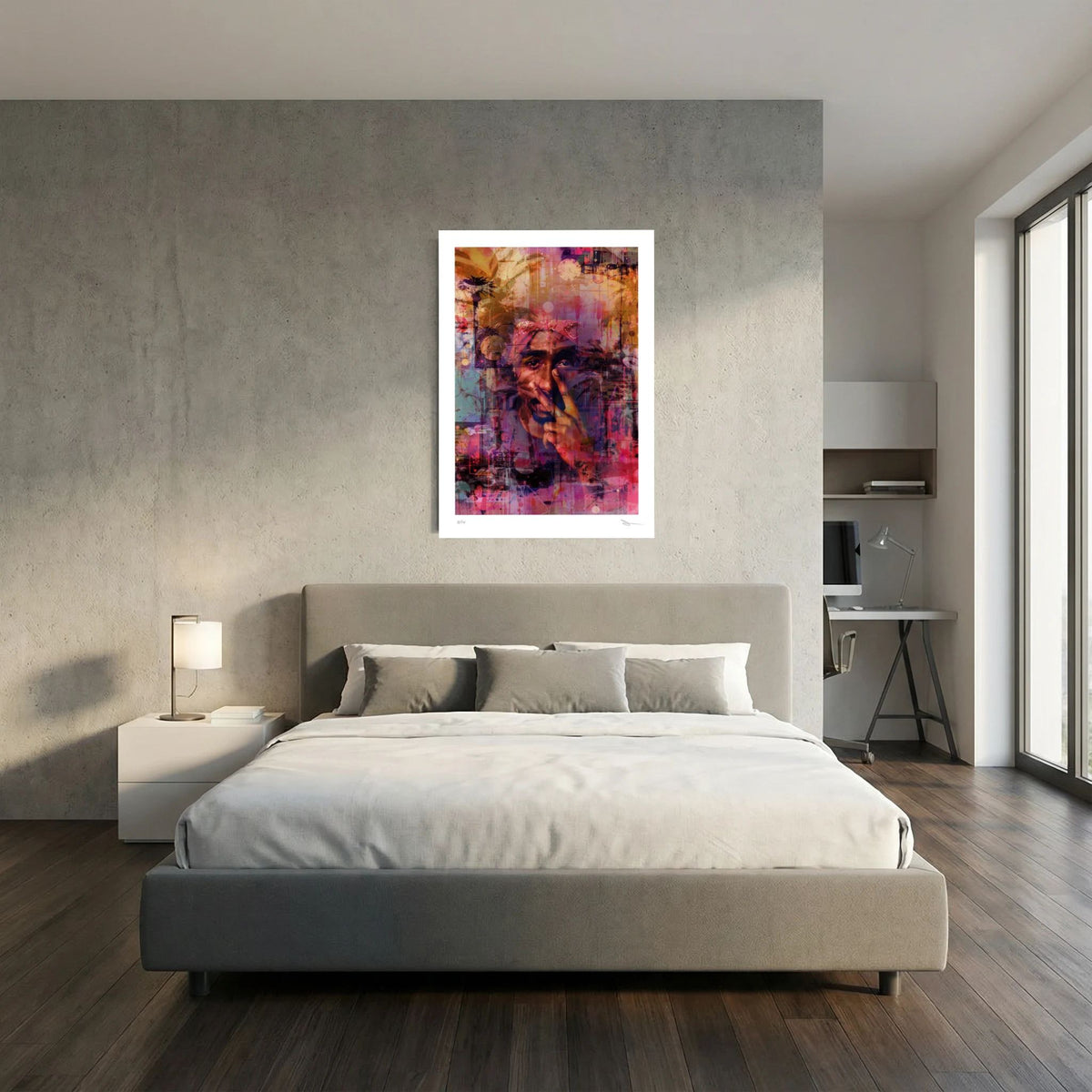 Against the Silence – Colourful Hip Hop Portrait Wall Art Print