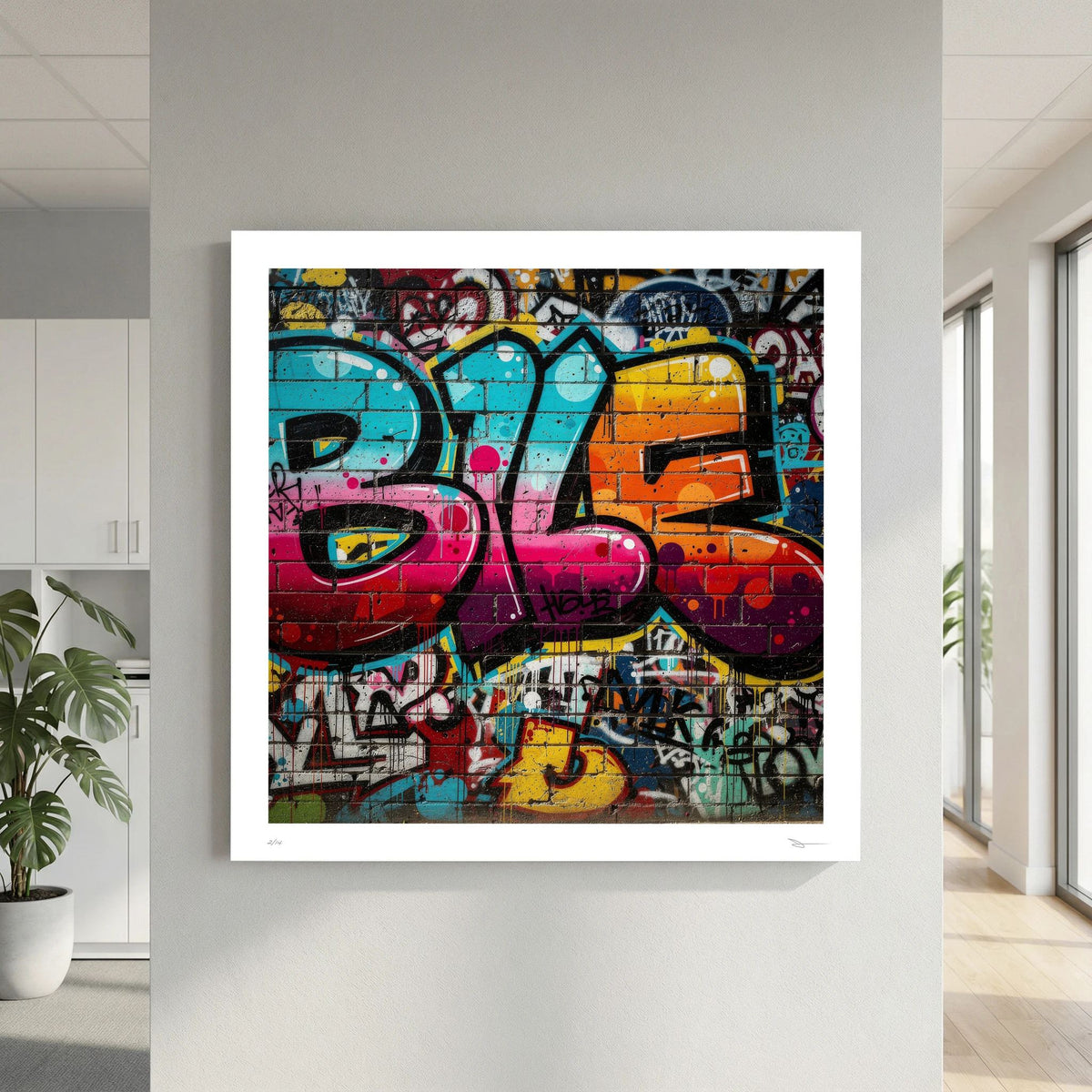 Jibber – Colourful Urban Graffiti Street Art Print
