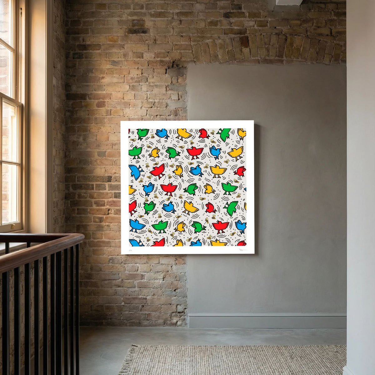 Birds & Bees – Colourful Bird Pop Art Print