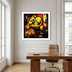 Dead Happy – Yellow Smiley Urban Pop Art Wall Print