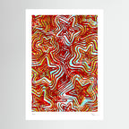 Star Waves – Colourful Psychedelic Abstract Wall Art Print