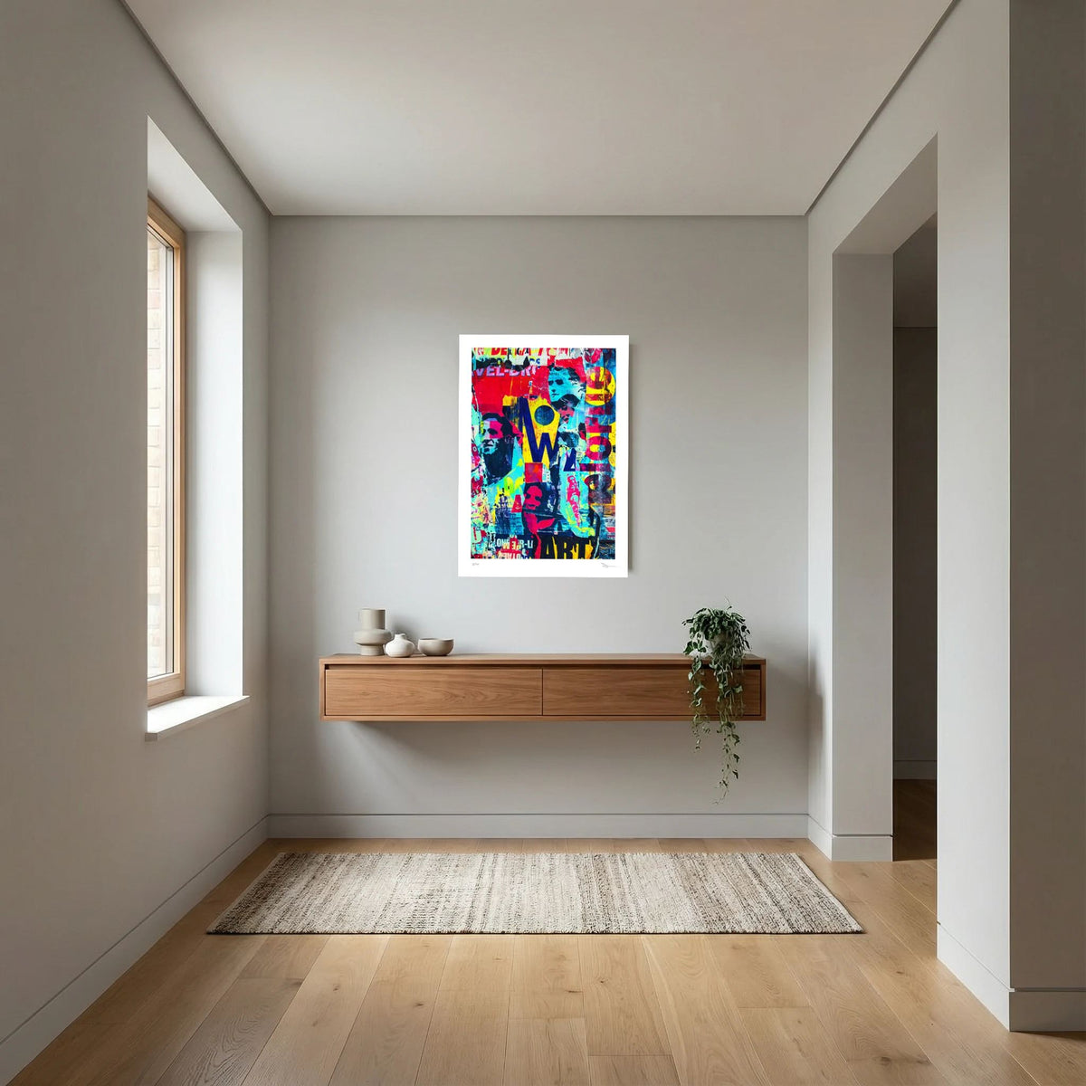 Visual Overload – Colourful Abstract Typography Collage Wall Art