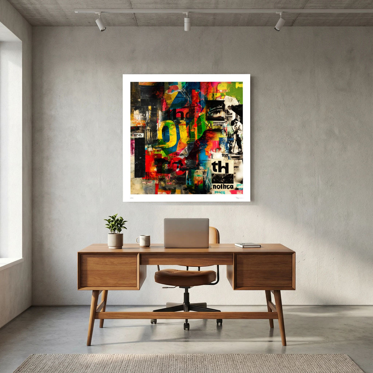 Cut & Paste – Colourful Abstract Collage Wall Art Print