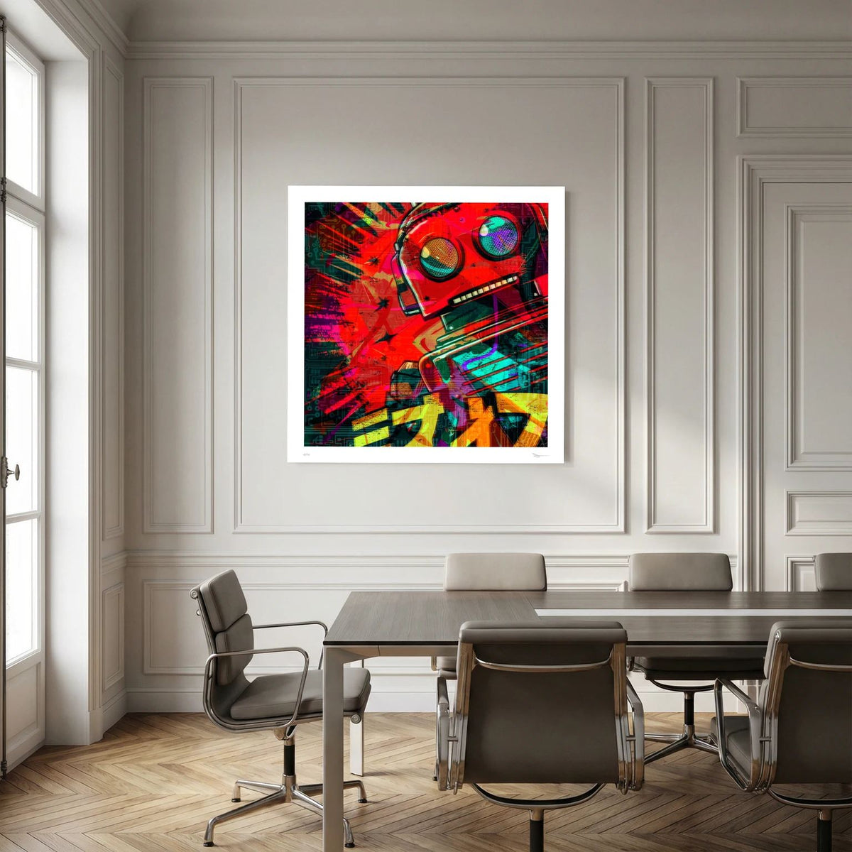 Machine Rush – Colourful Robot Urban Street Art Print
