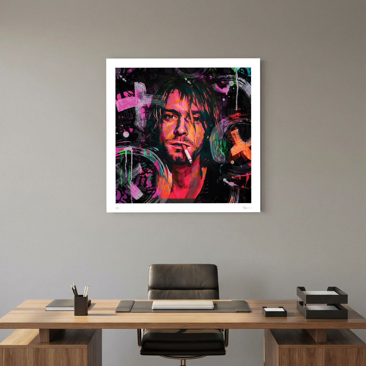 Beautiful Damage – Colourful Grunge Portrait Wall Art Print