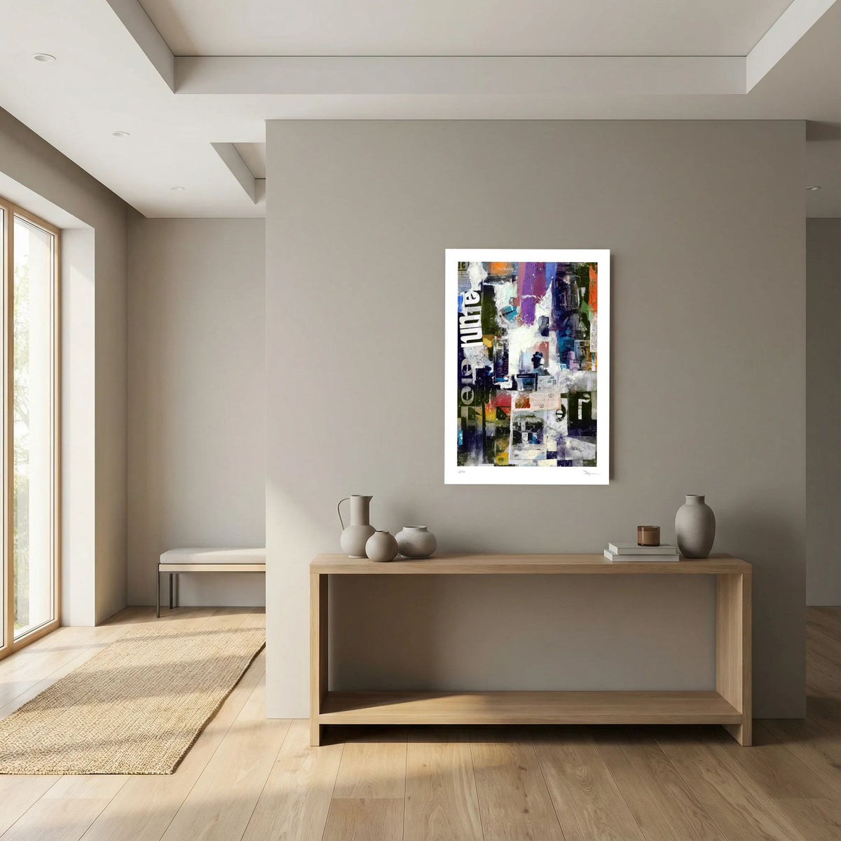Rip Torn – Abstract Mixed Media Collage Wall Art Print