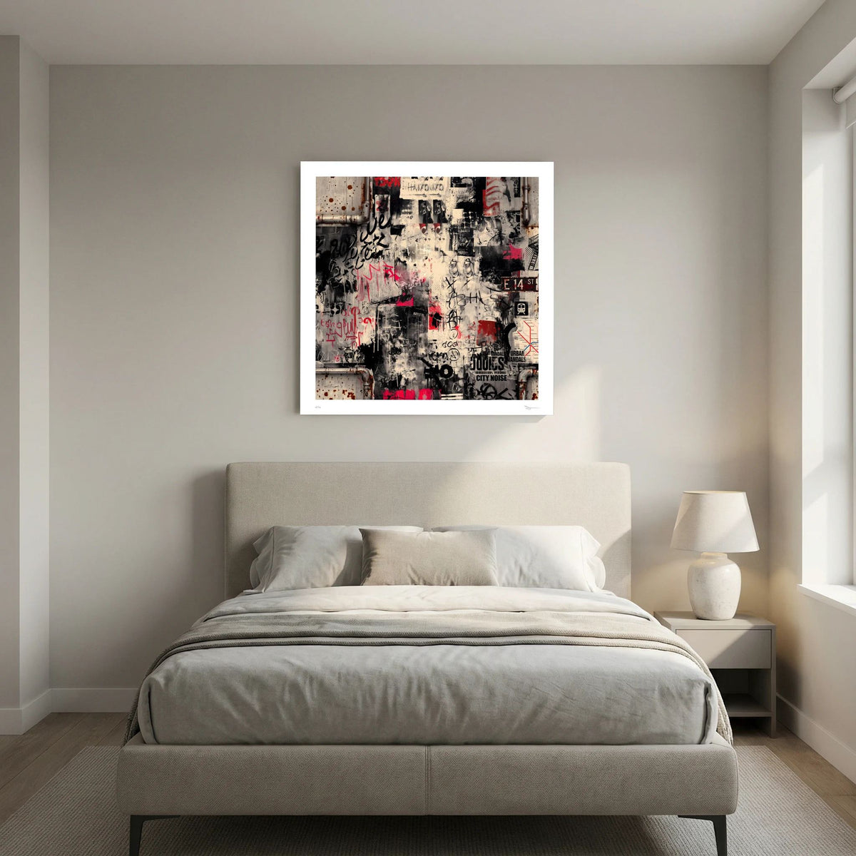 Gripper – Black & Red Urban Graffiti Art Print