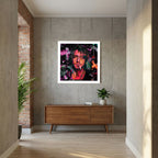 Beautiful Damage – Colourful Grunge Portrait Wall Art Print