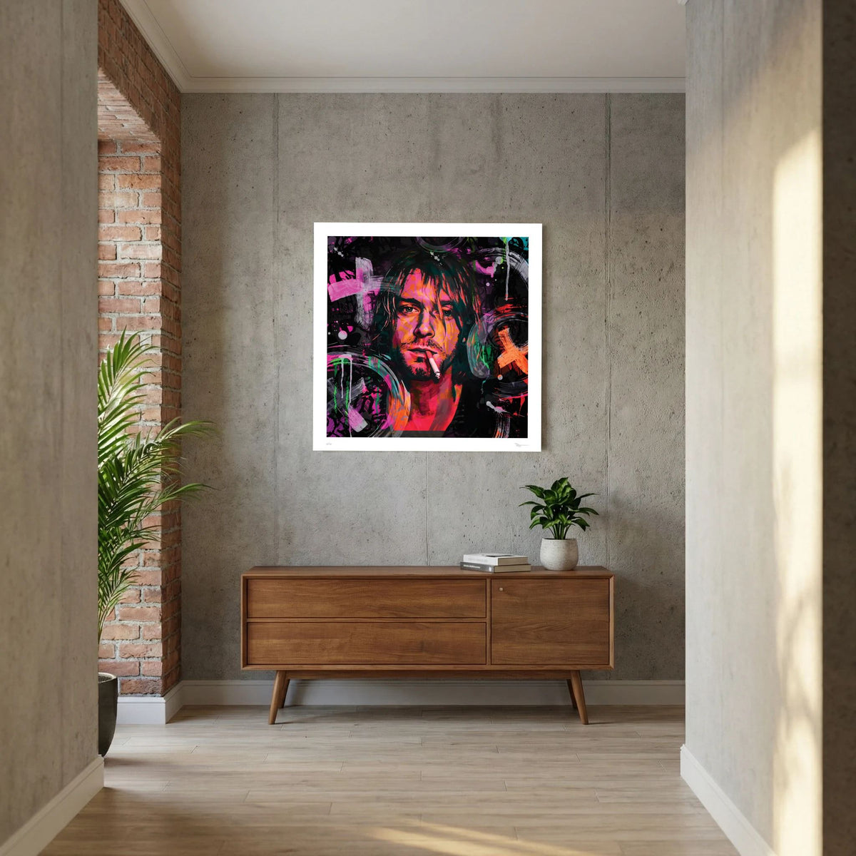 Beautiful Damage – Colourful Grunge Portrait Wall Art Print