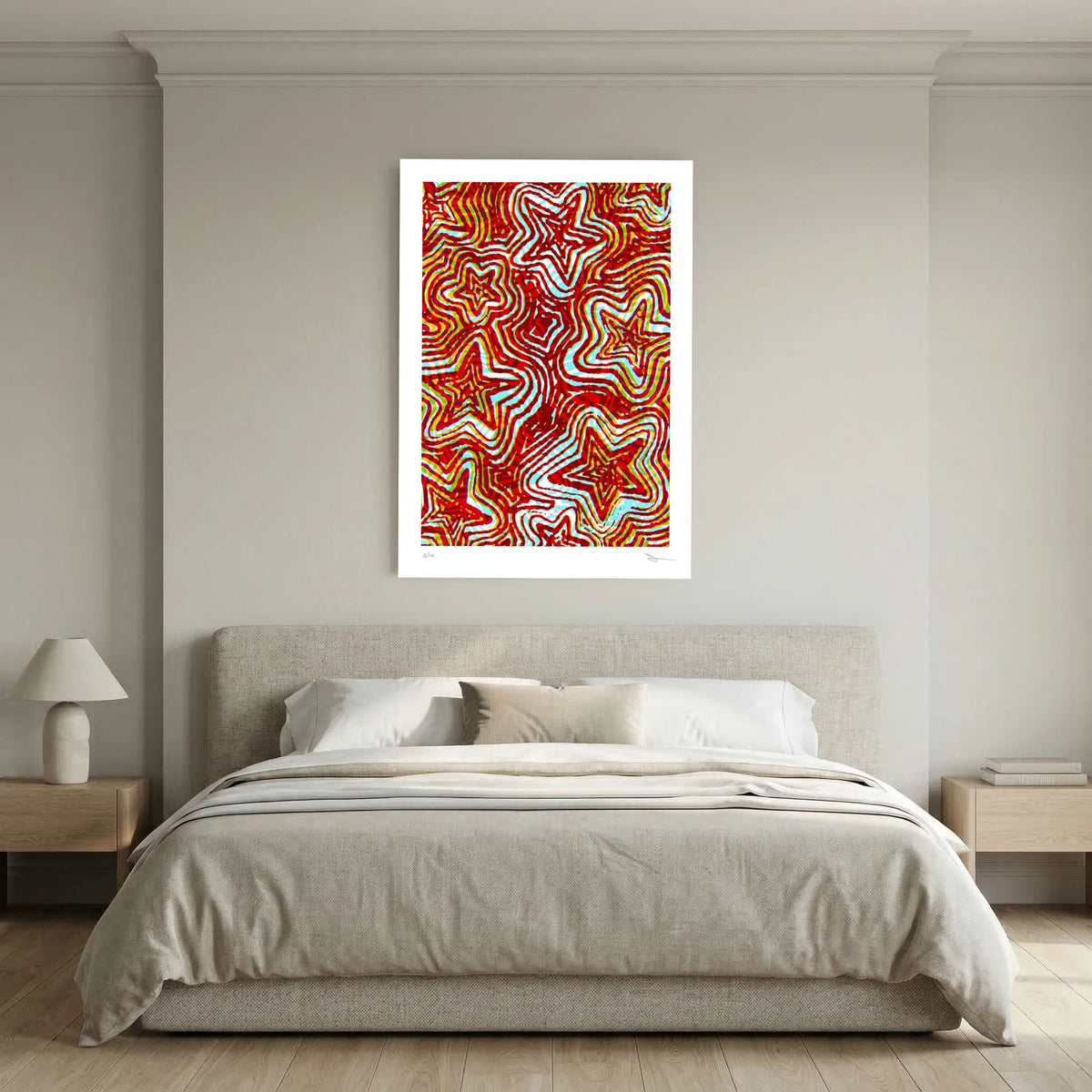 Star Waves – Colourful Psychedelic Abstract Wall Art Print