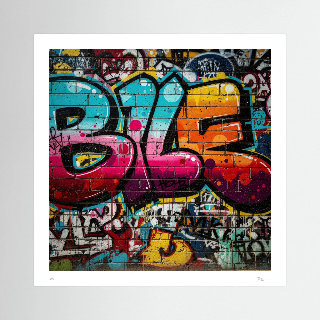 Jibber – Colourful Urban Graffiti Street Art Print