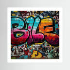 Jibber – Colourful Urban Graffiti Street Art Print