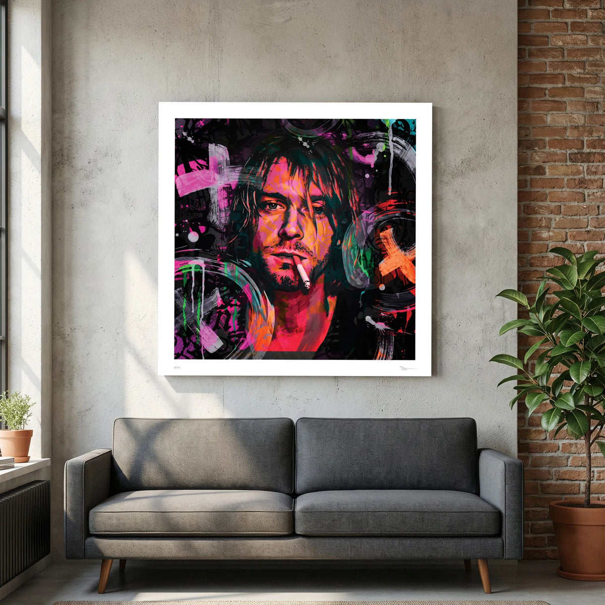 Beautiful Damage – Colourful Grunge Portrait Wall Art Print
