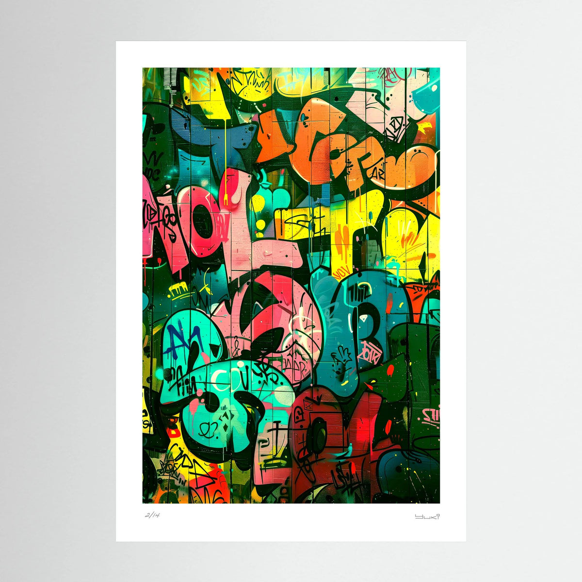 Scatman – Colourful Abstract Graffiti Art Print